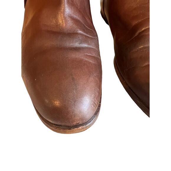 Gucci Leather Slouchy Flat Ankle Boots Brown 8 - Picture 6 of 15